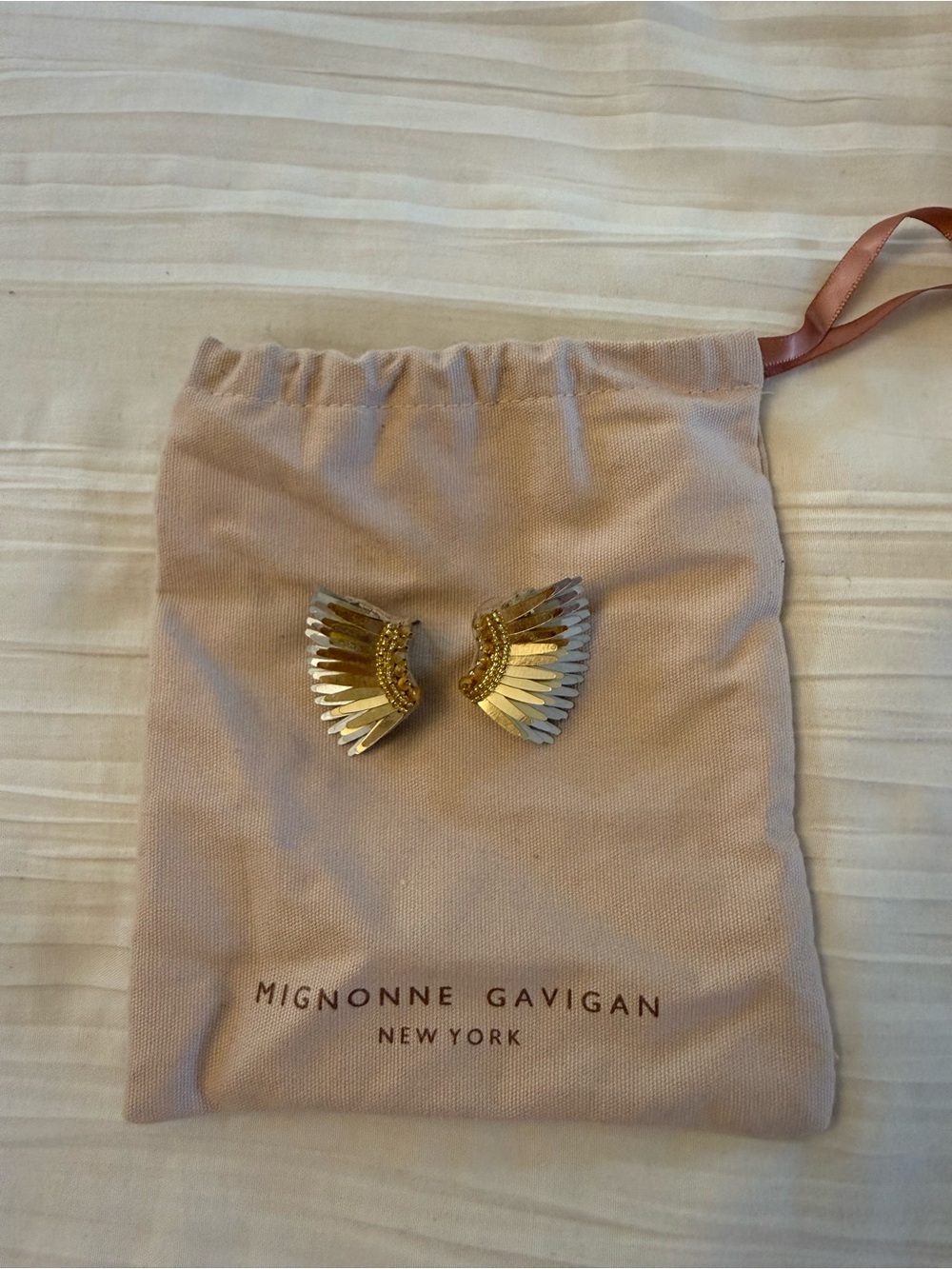 Mignonne Gavigan Gold and Silver Wing Ear Jackets